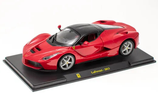 Macheta LaFerrari 2013 rosu cu vitrina plexiglass - 1/24 Bburago