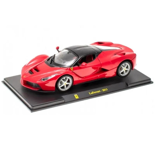 Macheta LaFerrari 2013 rosu cu vitrina plexiglass - 1/24 Bburago