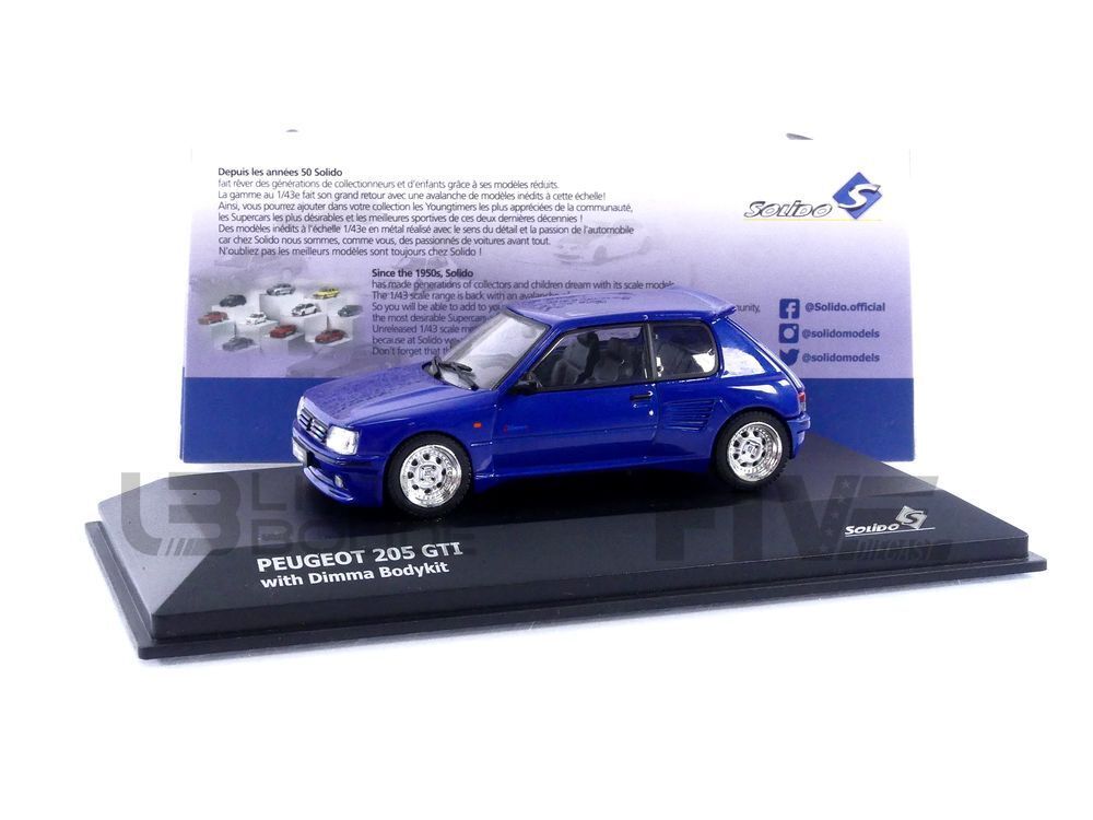 Peugeot 205 GTI Dimma Bodykit cu vitrina plexiglass - 1/43 Solido