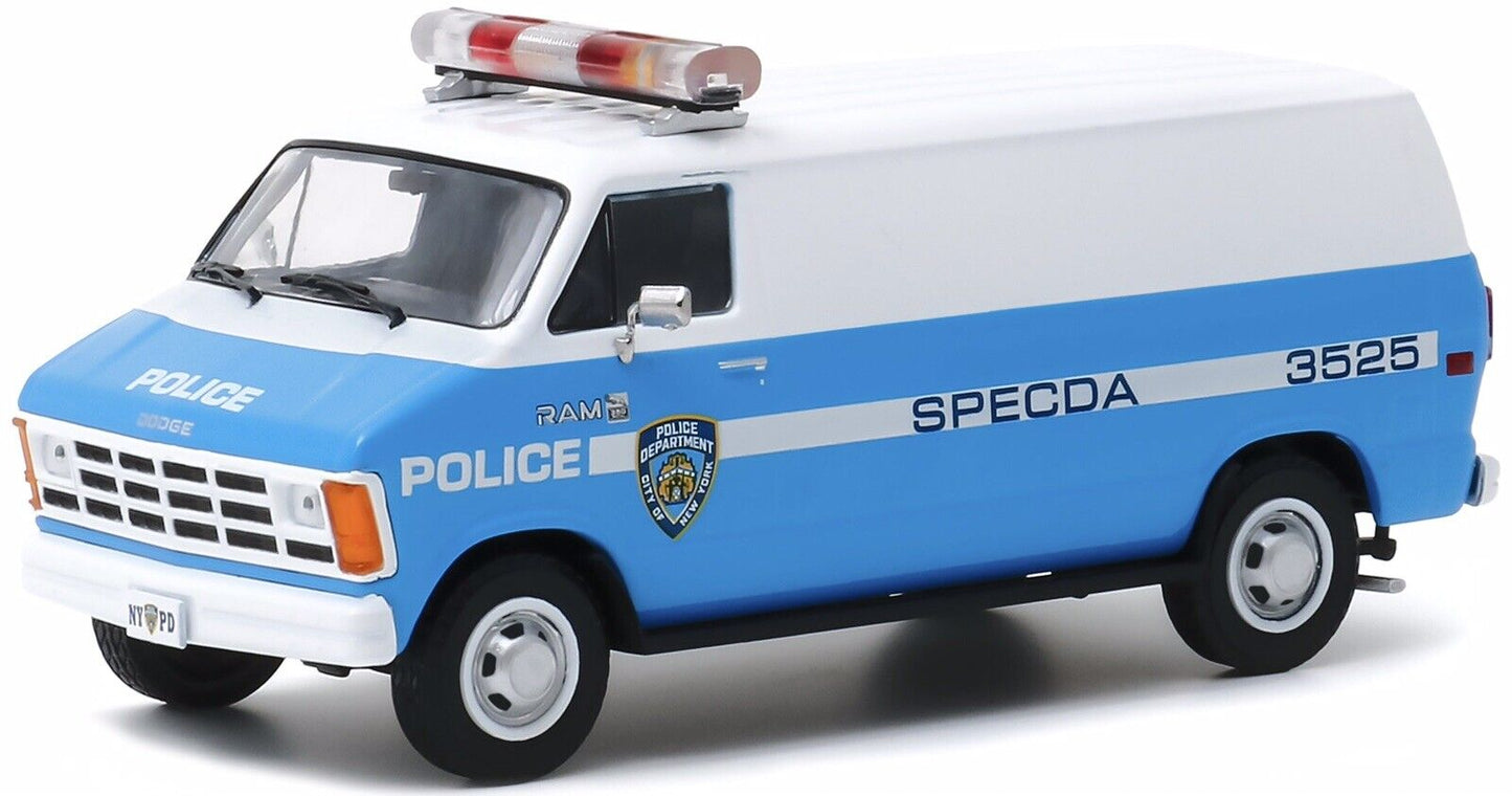 Dodge Ram B250 1987 Van New York City Police departament cu vitrina plexiglass - 1/43 Greenlight