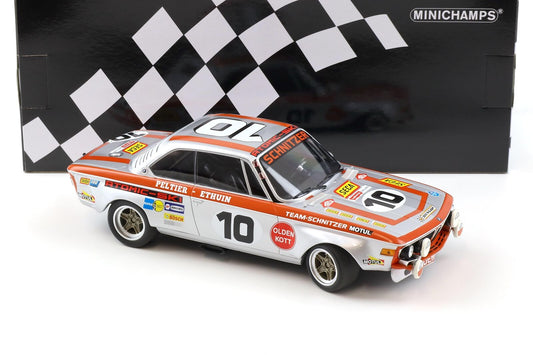 BMW 2800 CS #10 Team Schnitzer-Motul Fitzpatrick/Peltier/Ethuin 24h Spa 1972  1/300 pcs - 1/18 Minichamps