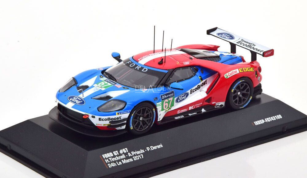 Ford GT #67 24h Le Mans 2017 cu vitrina plexiglass - 1/43 IxoModels