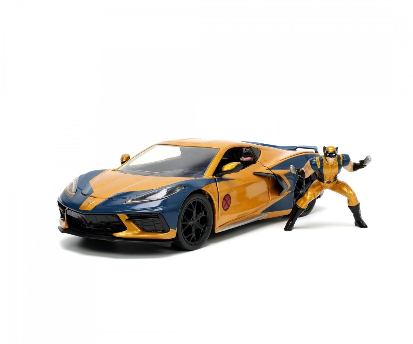 Chevrolet Corvette Stingray 2020 cu Figurina Wolverine - 1/24 Jada