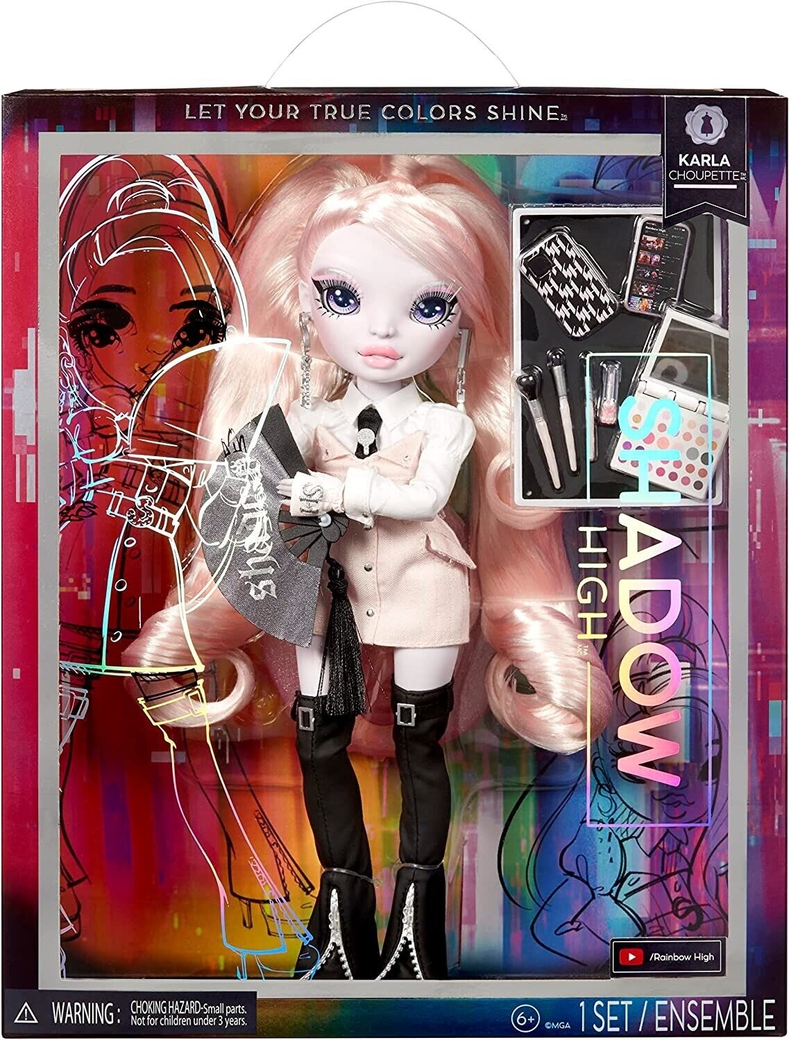 Papusa Rainbow Shadow High - Karla Choupette 28cm