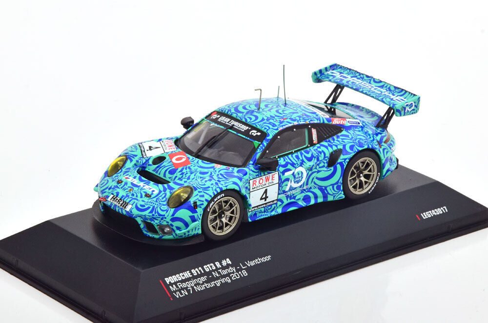 Porsche 911 GT3 R #4 VLN 7 Nurburgring 2018 cu vitrina plexiglass - 1/43 IxoModels