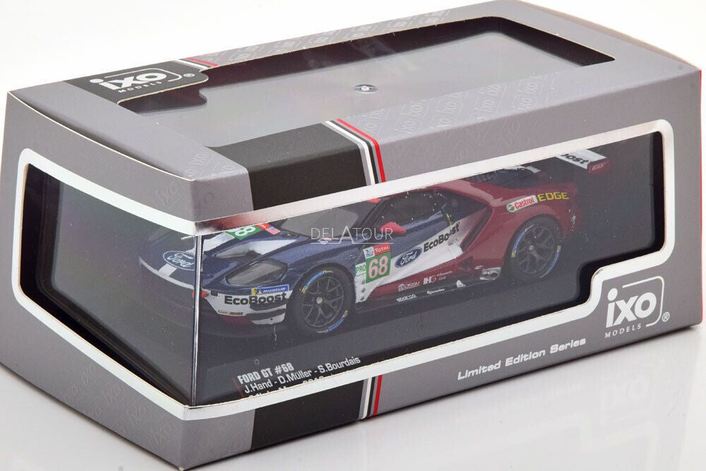 Ford GT #68 24h Le Mans 2018 cu vitrina plexiglass - 1/43 IxoModels