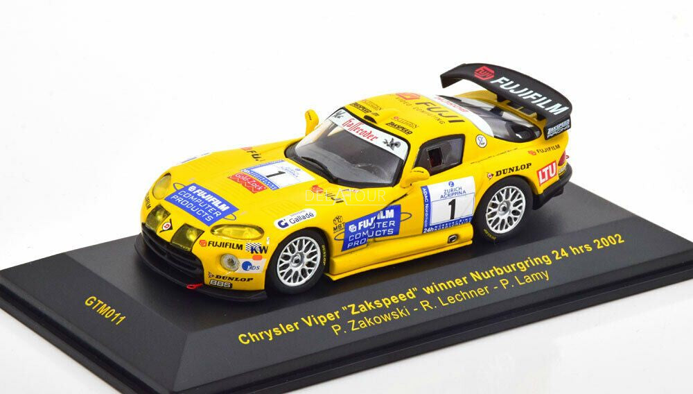 Chrysler Viper Zakspeed winner Nurburgring 24hrs 2002 cu vitrina plexiglass - 1/43 IxoModels