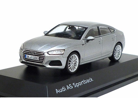 Audi A5 Sportback Florett Silver cu vitrina plexiglass - 1/43 Spark