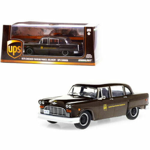 Checker Taxicab Parcel Delivery - Ups Canada 1975 cu vitrina plexiglass - 1/43 Greenlight