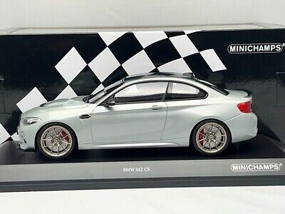 BMW M2 CS 2020 silver cu jante aurii - 1/18 Minichamps