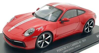 Porsche 911 Carrera 4S 2019 carmine 1/600 pcs - 1/18 Minichamps