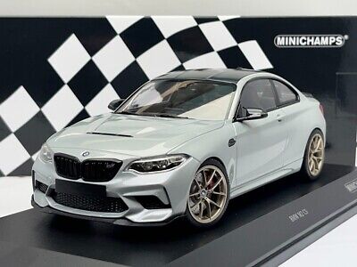 BMW M2 CS 2020 silver cu jante aurii - 1/18 Minichamps