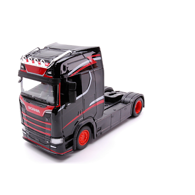 Camion Cap Tractor Scania negru/rosu - 1/43 Bburago