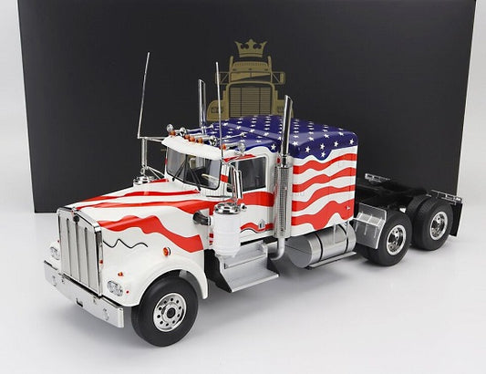 Camion Kenworth W900 stars and stripes white/red/blue - 1/18 Road Kings