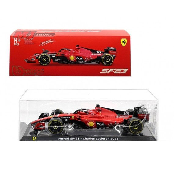 Formula 1 Ferrari SF-23 Charles Leclerc 2023 cu vitrina plexiglass - 1/24 Bburago