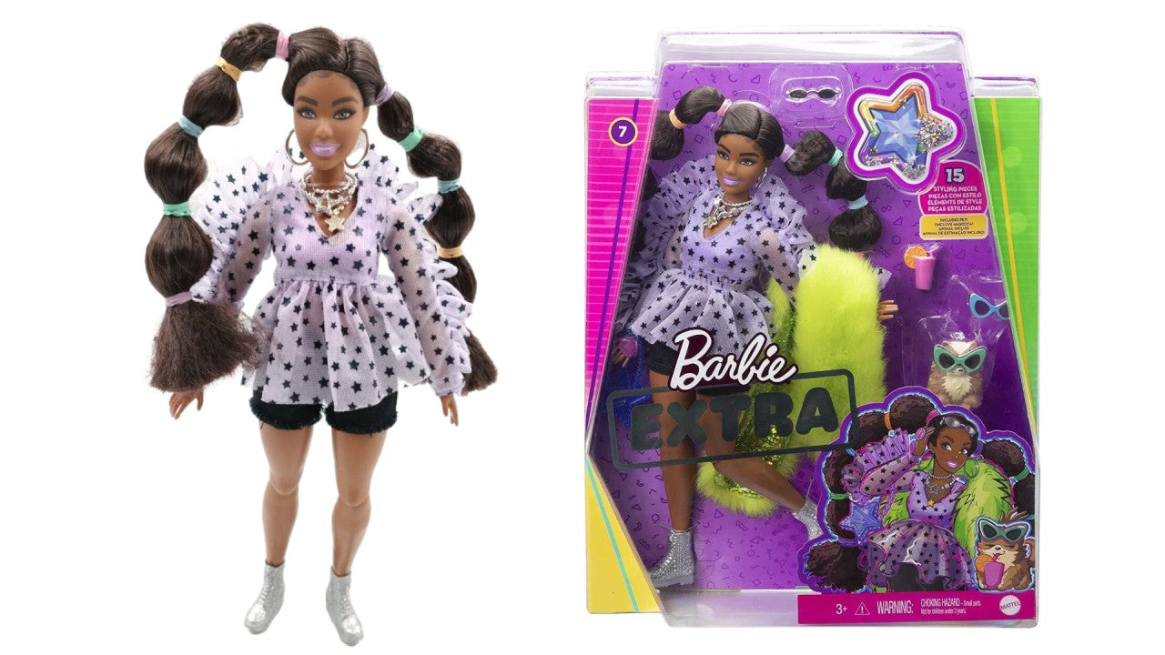 Papusa BARBIE EXTRA Style - Green furry