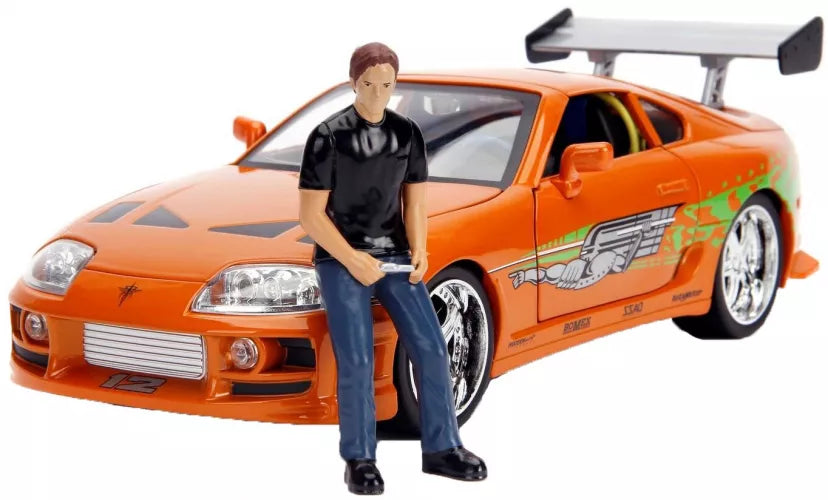 Toyota Supra 1995 cu lumini si figurina Brian - 1/18 Jada