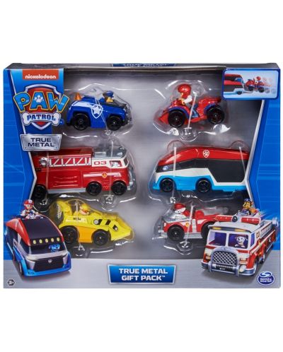 Set 6 vehicule Paw Patrol - 1/55 True Metal Gift Pack