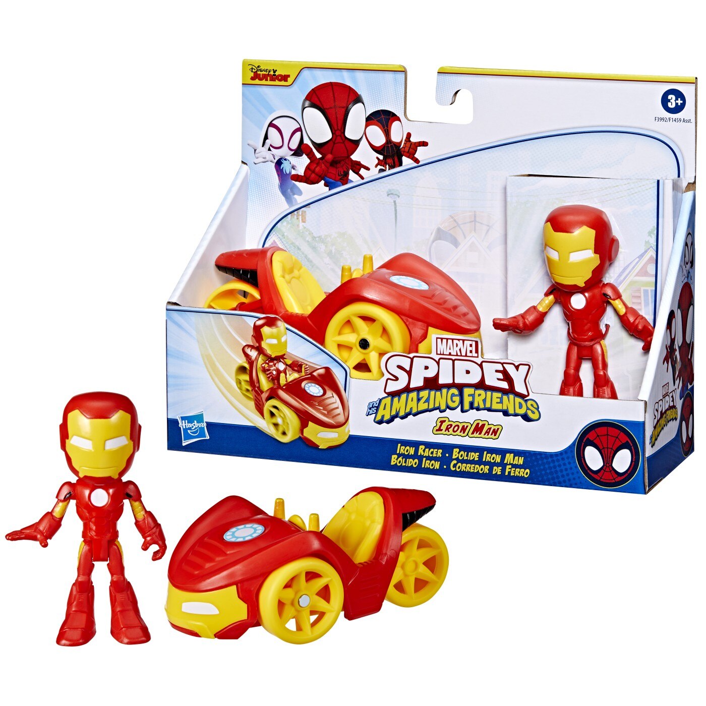 SET SPIDEY - Vehicul si figruina Iron Man 10cm