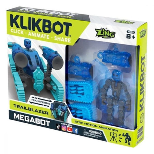 Figurina Robot articulat transformabil KlikBot Megabots Trailblazer - Albastru