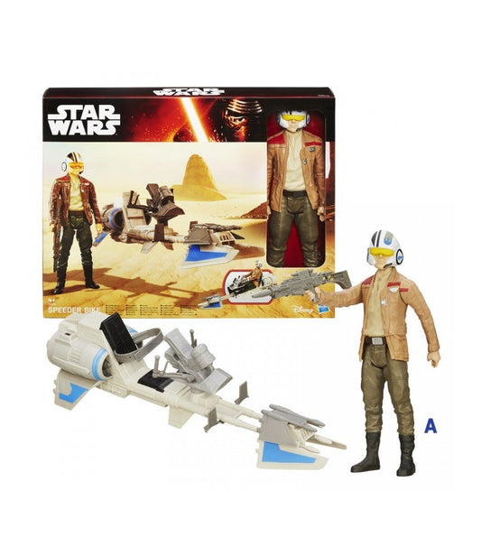 Figurina Speeder Bike & Poe Dameron 30cm