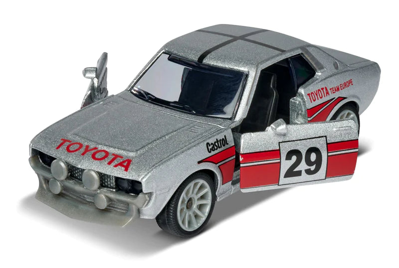 Masinuta Toyota Celica GT Coupe + cutie metalica depozitare - 1/64 Majorette