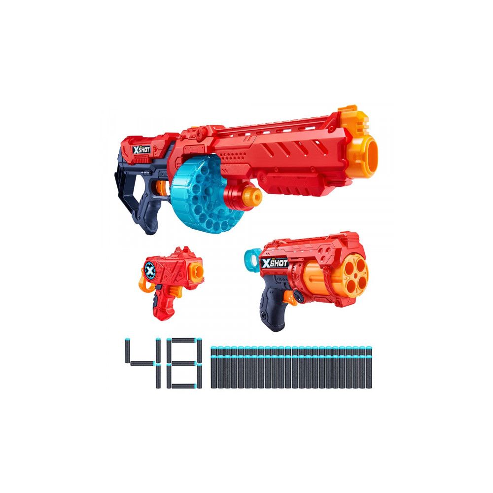 Blaster X-Shot Combo Pack Turbo Fire Fury cu 48 proiectile