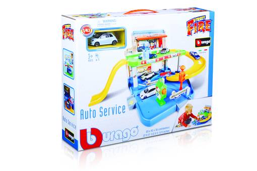 Set Auto Service cu masinuta inclusa - 1/43 Bburago