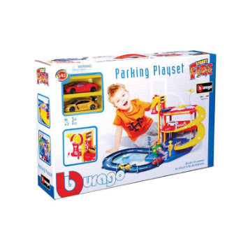 Set Parking Playset cu 2 masinute metal incluse - 1/43 Bburago