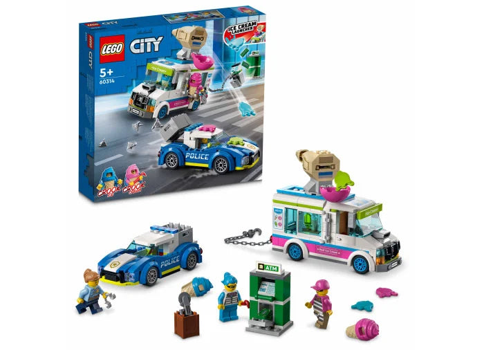 LEGO CITY 60314 - Politia in urmarirea furgonetei cu inghetata