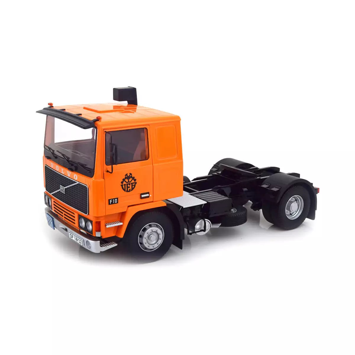 Camion Volvo F10 Truck Deutrans year 1977 orange / black - 1/18 ROAD KINGS