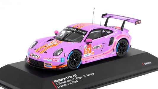 Macheta Porsche 911 Rsr #57 LeMans 24h 2020 cu vitrina plexiglass - 1/43 IxoModels