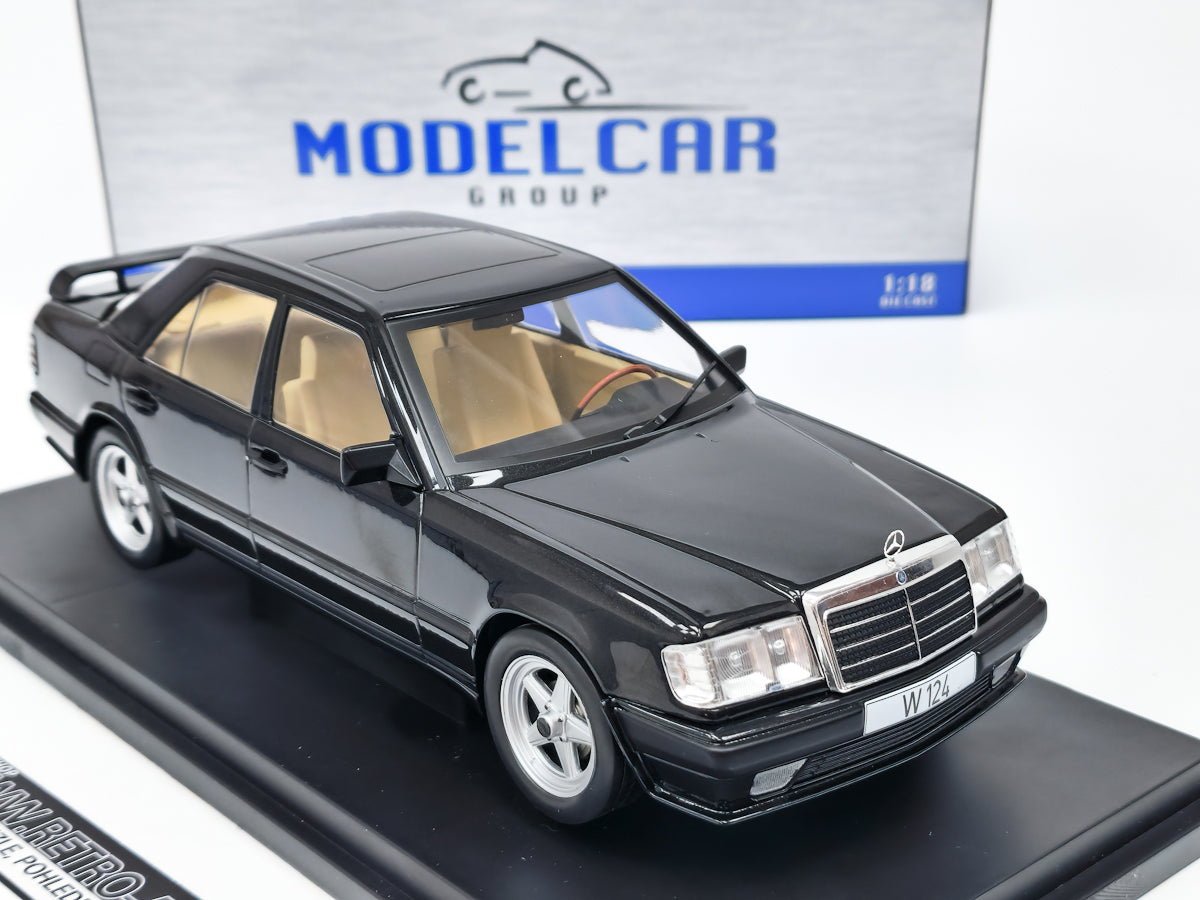 Mercedes-Benz W124 Tuning negru - 1/18 Model Car Group