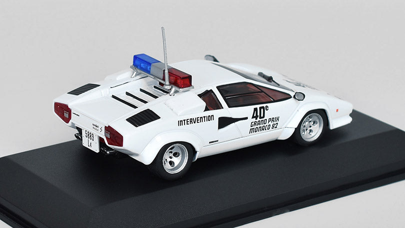 Lamborghini Countach alb Pace Car Monaco GP 1982 cu vitrina plexiglass - 1/43 Werk83