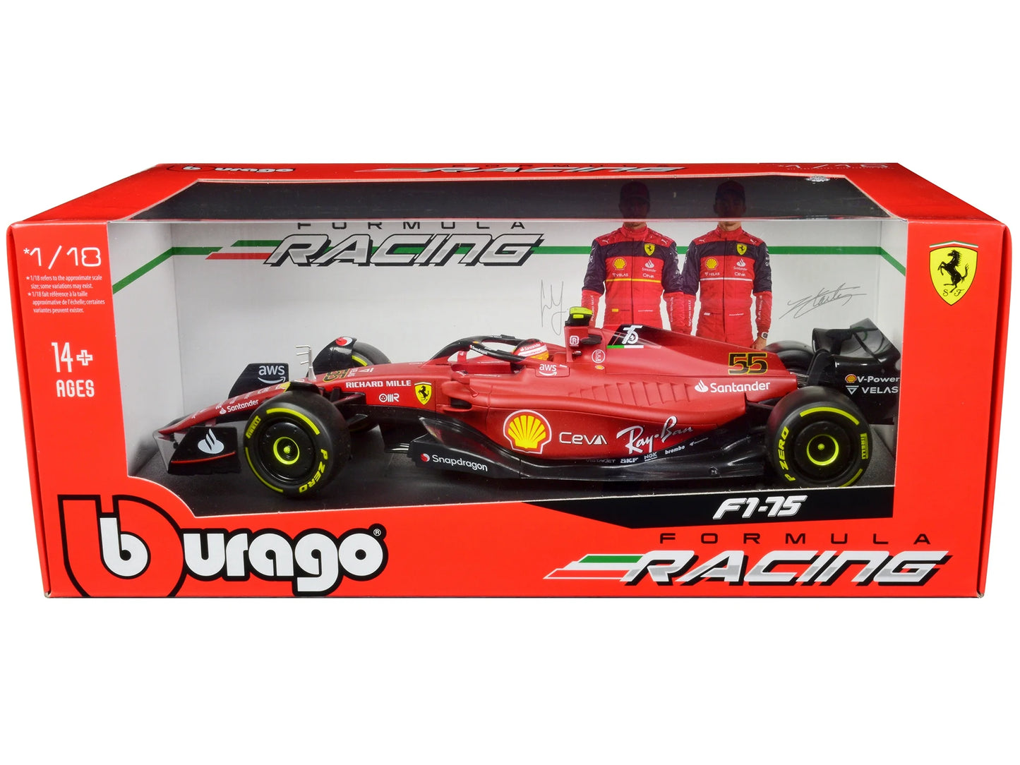 Formula 1 Ferrari Carlos Sainz #55 F1-75 - 1/18 Bburago