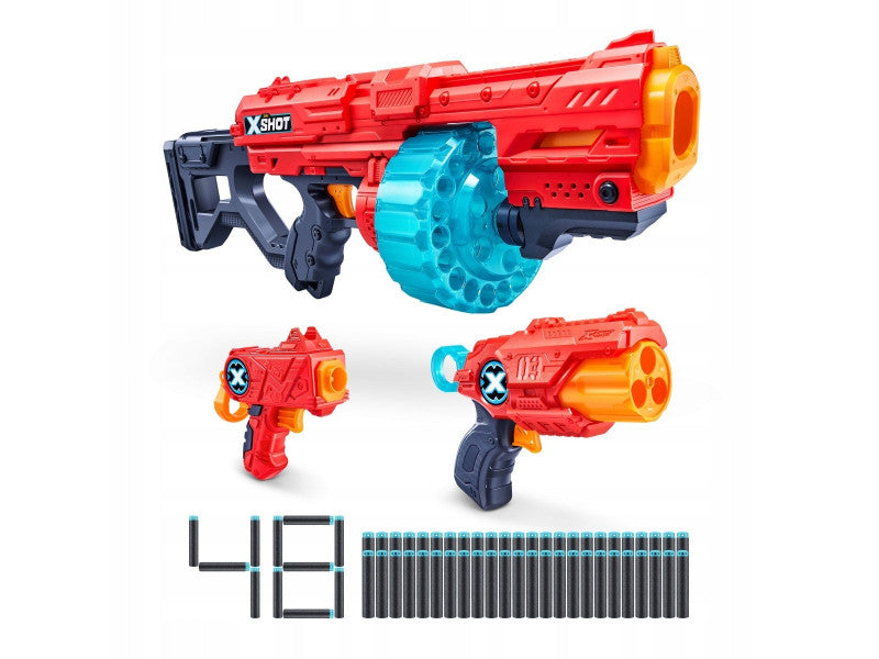 Blaster X-Shot Combo Pack Turbo Fire Fury cu 48 proiectile