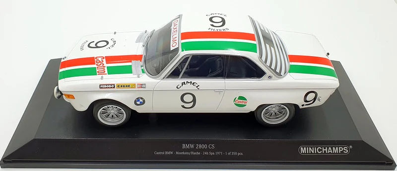 BMW 2800 cs Castrol 24h Spa 1971 1/350 pcs - 1/18 Minichamps