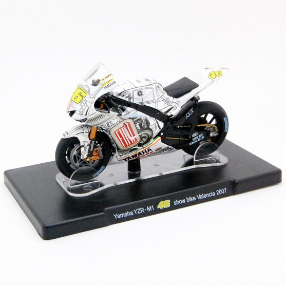 Motocicleta Yamaha YZR-M1 show bike Valencia 2007 - 1/18 Altaya