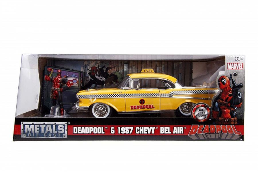 Chevy Bel Air 1957 si figurina Deadpool - 1/24 Jada